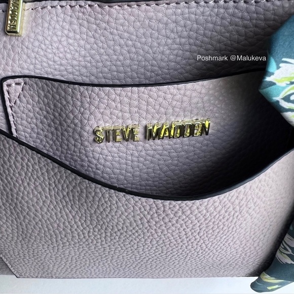 NWT 3 pcs! Steve Madden Bparker Crossbody Purse Handbag Color Mushroom Taupe - Picture 5 of 11